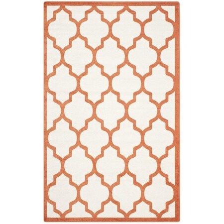 Safavieh Amherst Power Loomed Rectangle Rug- Beige - Orange- 2 ft. 3 in. x 11 ft. AMT420F-211
